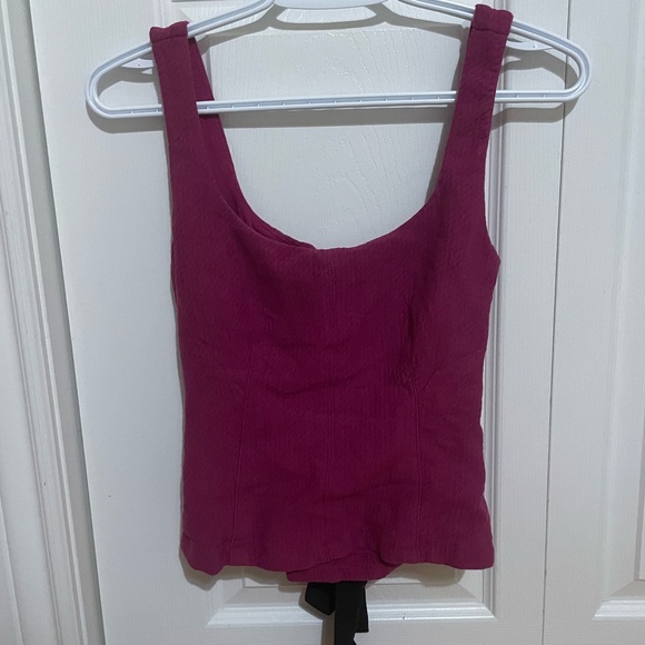 Anthropologie Maeve Tie Back Lace AIP Corset Tank Top Knit Blouse - Picture 6 of 6